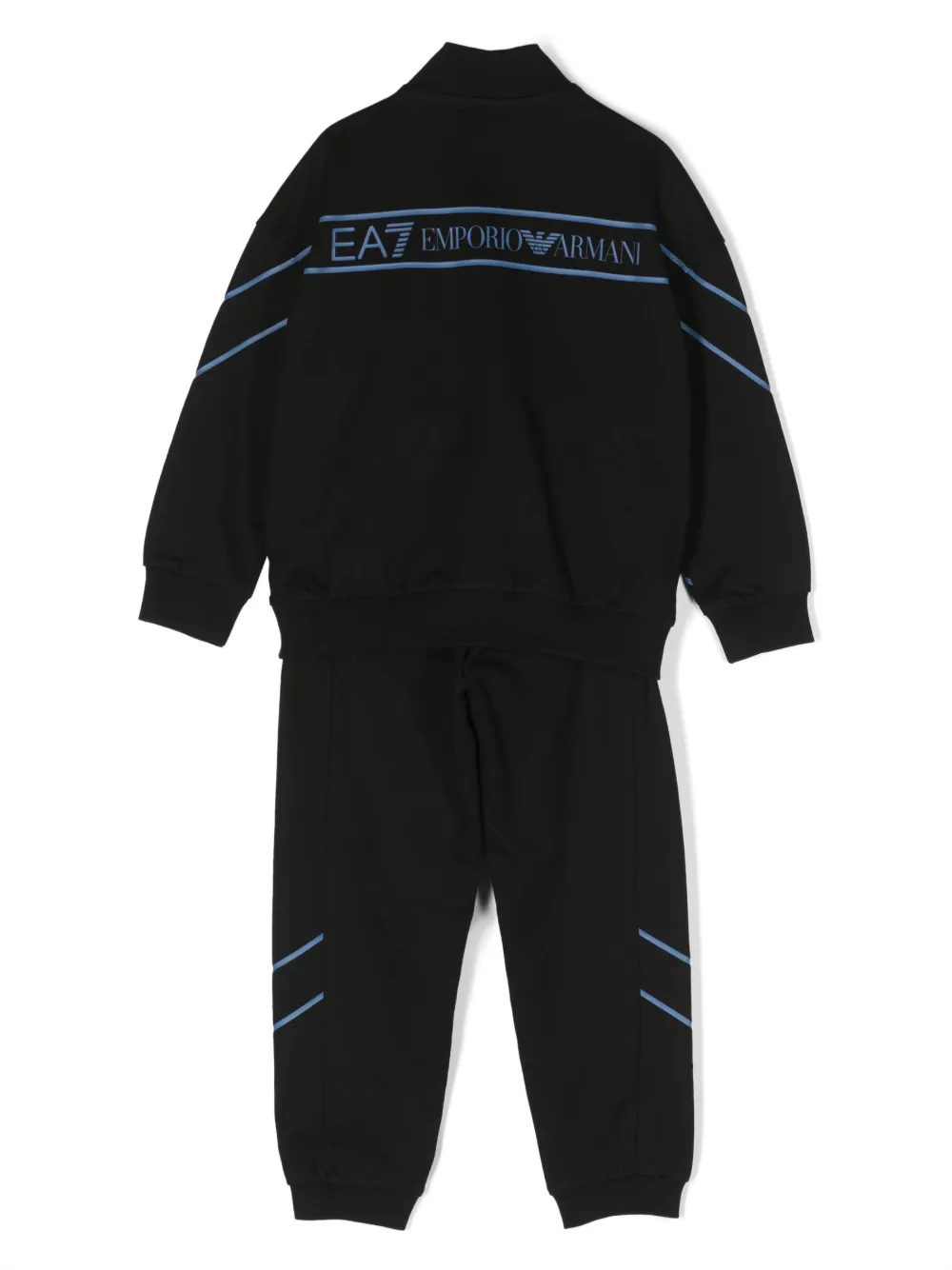 Ea7 Emporio Armani logo-print zip-up tracksuit set - Zwart