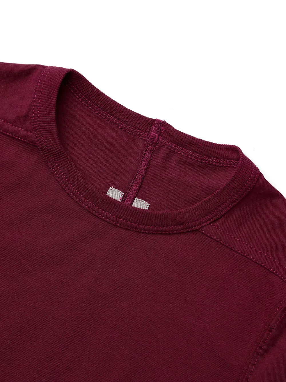 Rick Owens Burgundy Cotton Jersey Boy  T-shirt In Red