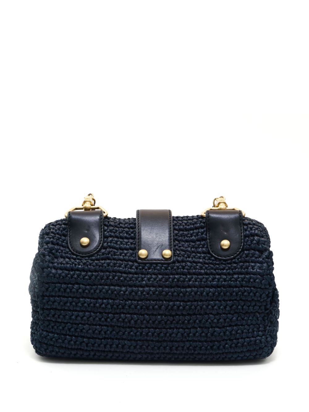 Chanel Pre-owned 2005-2006 CC Turn-Lock Woven Shoulder Bag - Black