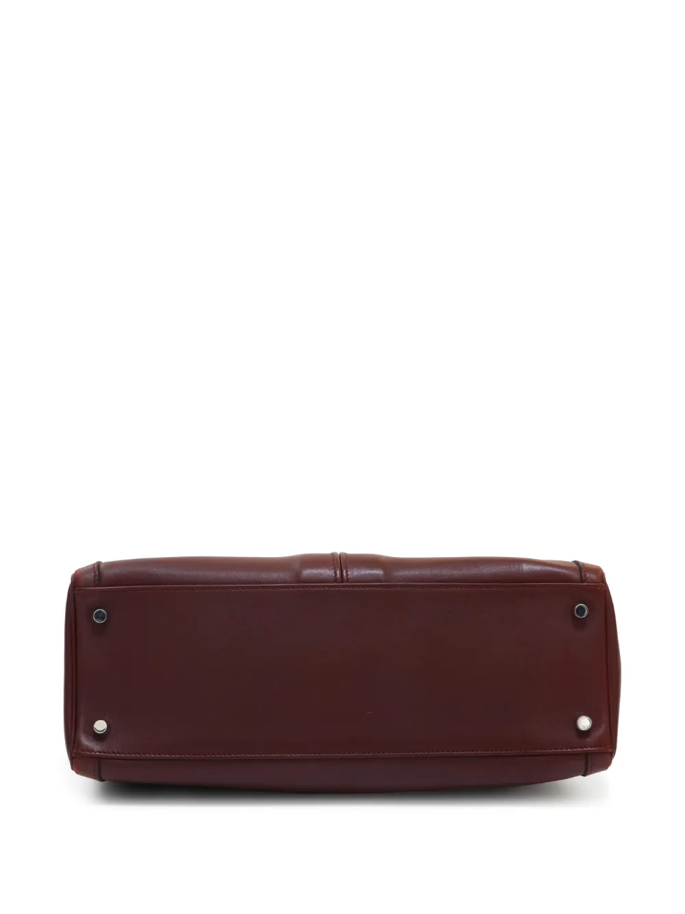 Hermès - 2008 pre-owned Kelly Laki 35 two-way handbag - women - Calf Leather - One Size - Red 4