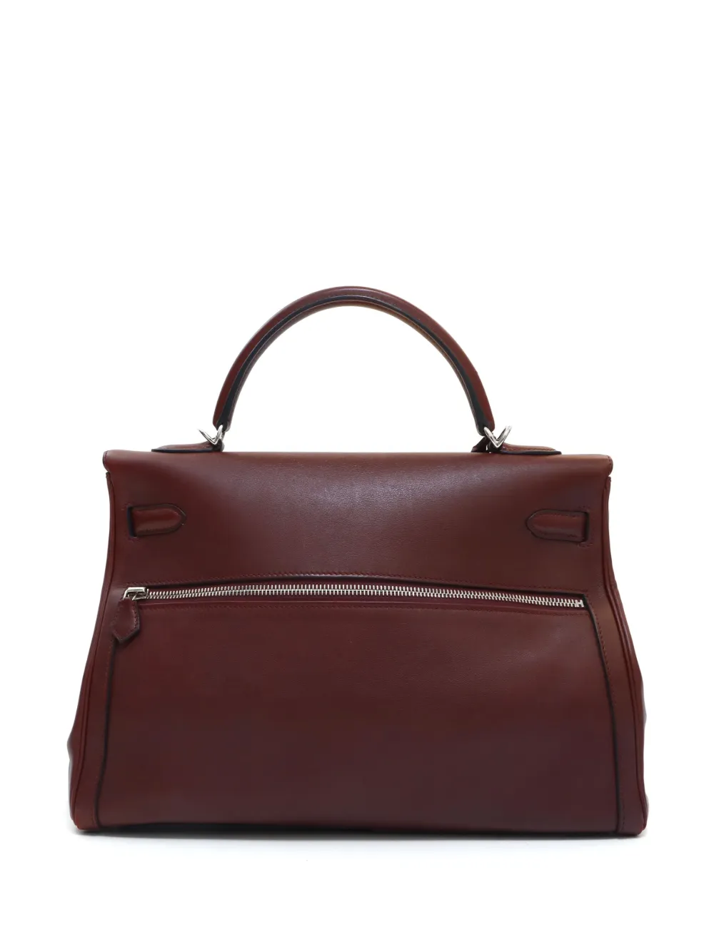 Hermès - 2008 pre-owned Kelly Laki 35 two-way handbag - women - Calf Leather - One Size - Red
