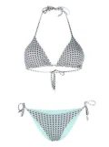 Fisico geometric-print bikini set - Blue