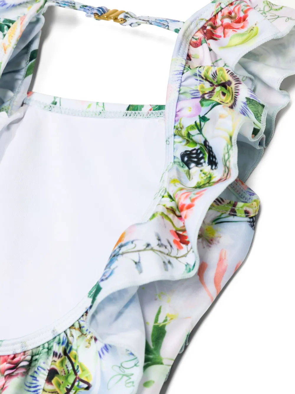 Molo flower-print ruffled swimsuit - Veelkleurig