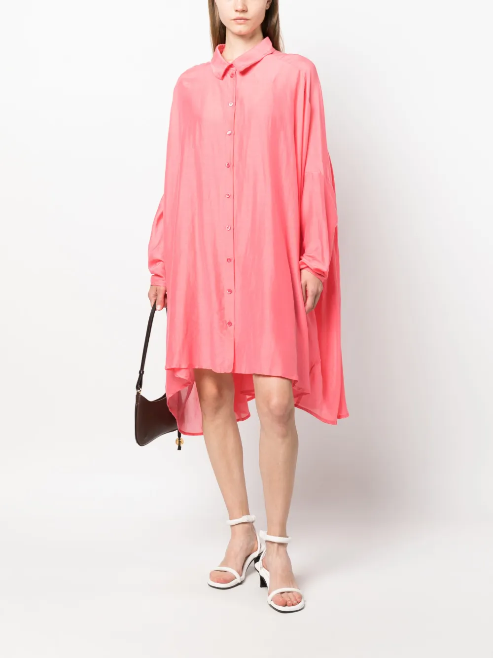Semicouture oversized long-sleeve shirt - Roze