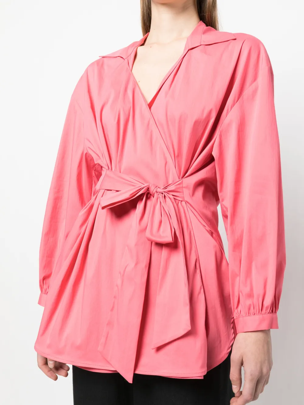 SEMICOUTURE LONG-SLEEVE BELTED BLOUSE