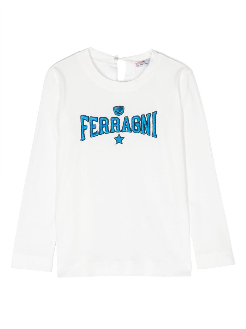 Chiara Ferragni Kids' Logo-print Long-sleeve Top In White