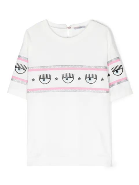 Chiara Ferragni Kids Eyelike logo-tape T-shirt