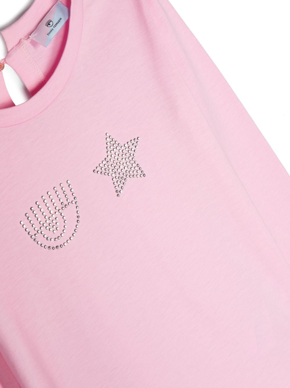 Shop Chiara Ferragni Logo-embellished Cotton Sweatshirt In Pink