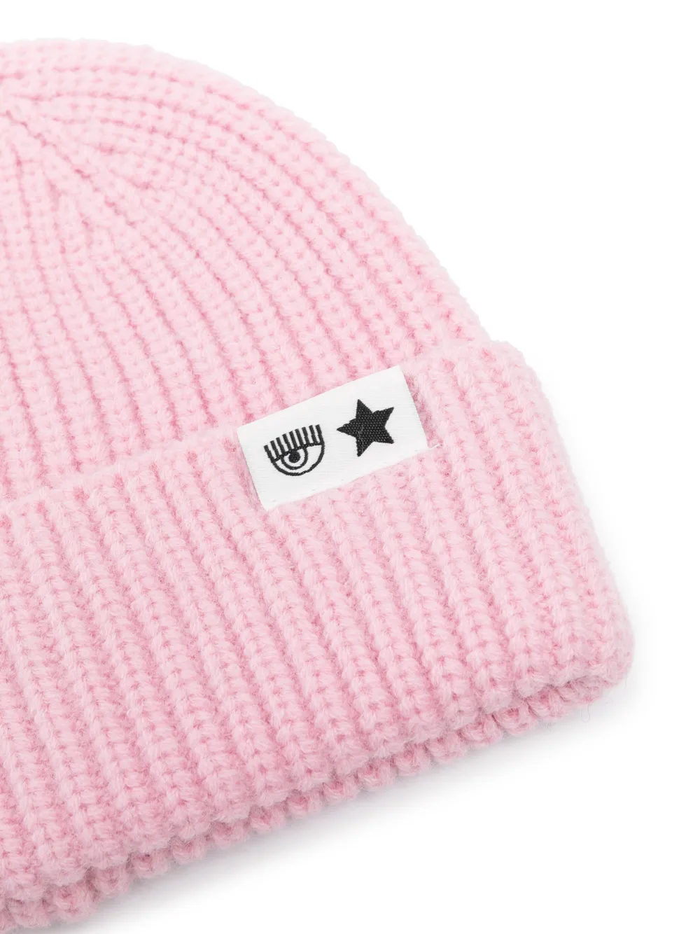 Chiara Ferragni Kids Ribgebreide muts - Roze