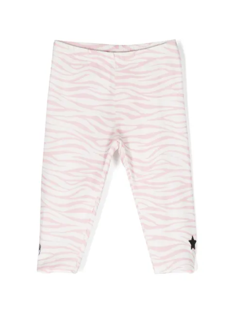 Chiara Ferragni Kids Eyelike-motif zebra-print leggings