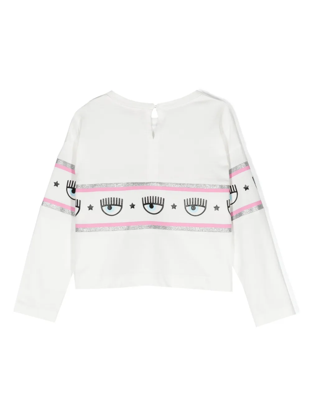 Chiara Ferragni Kids Sweater met logoband - Wit