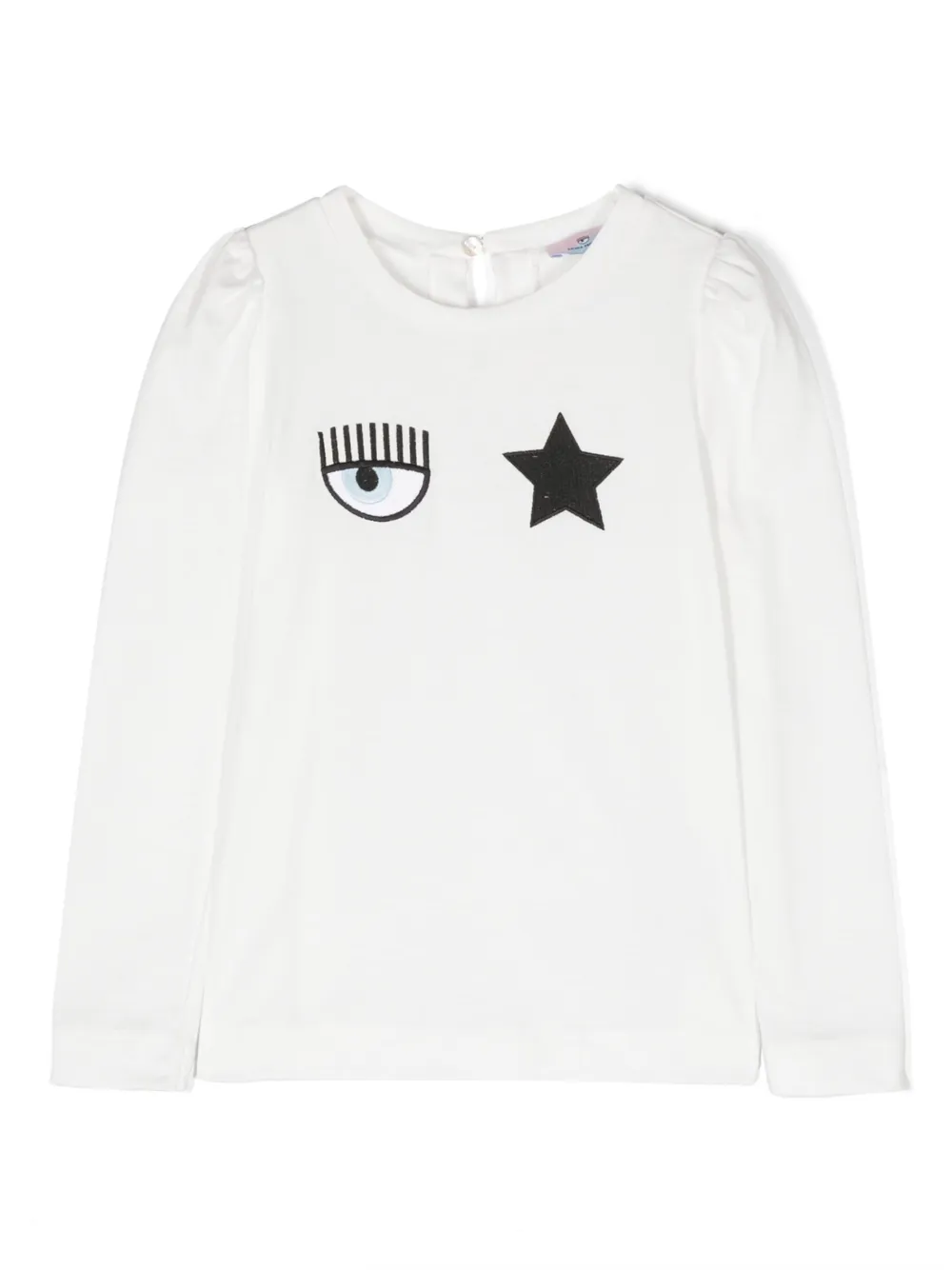 chiara ferragni kids sweat à patch logo - blanc