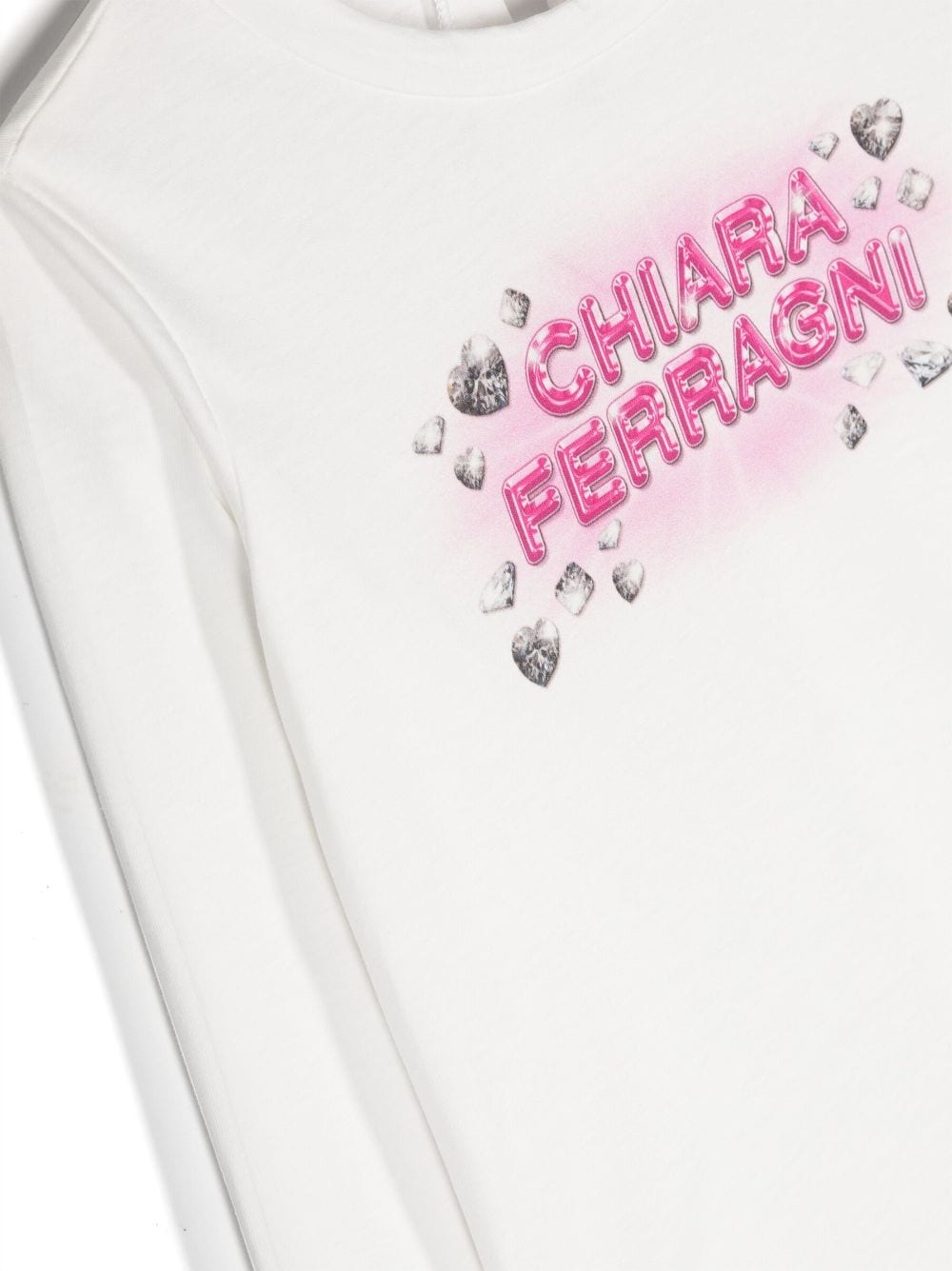 Shop Chiara Ferragni Logo-print Cotton Sweatshirt In White