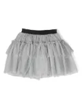 Chiara Ferragni Kids logo-waistband tulle tutu skirt - Grey