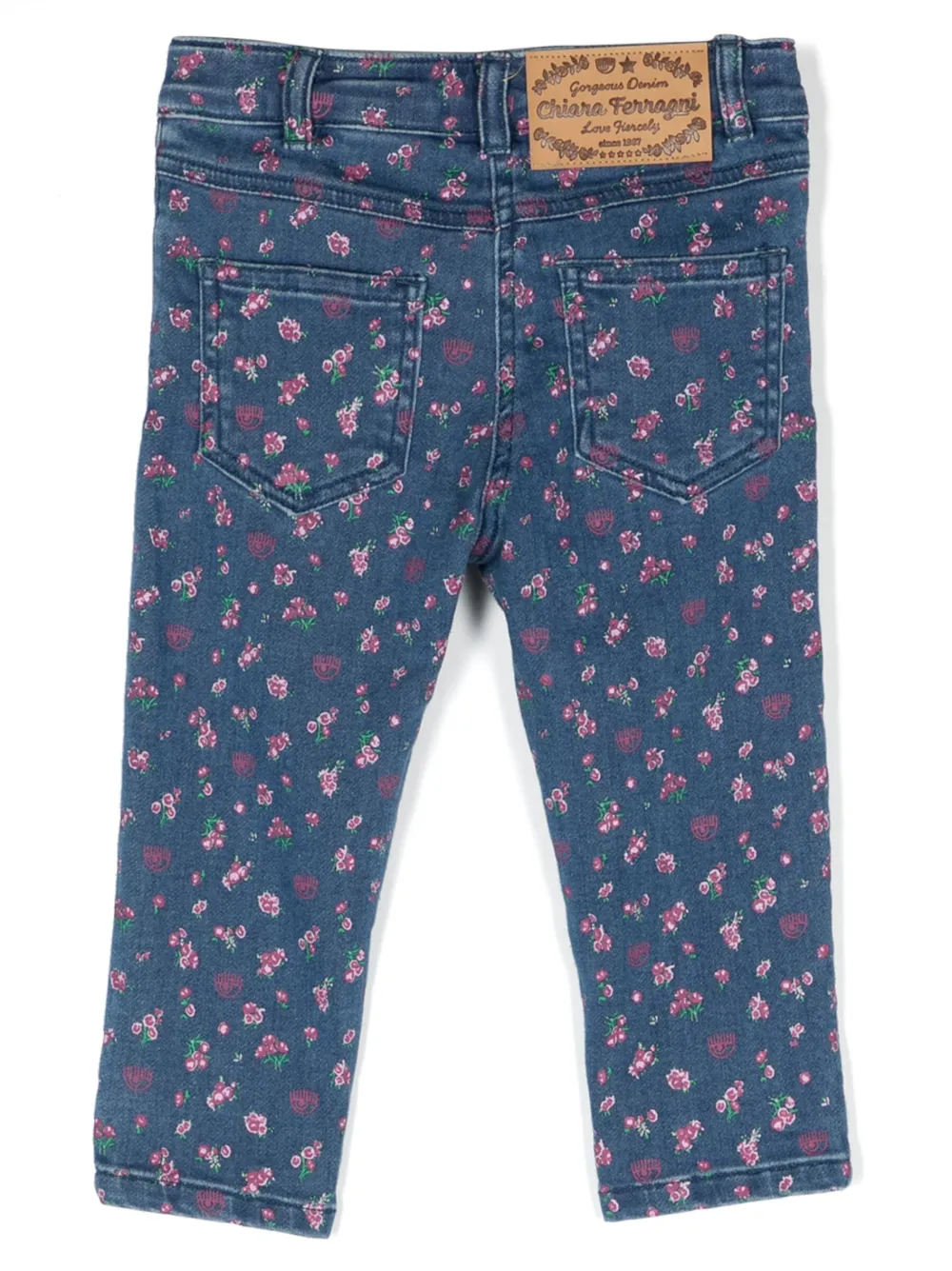 Chiara Ferragni Kids Jeans met logoprint - Blauw