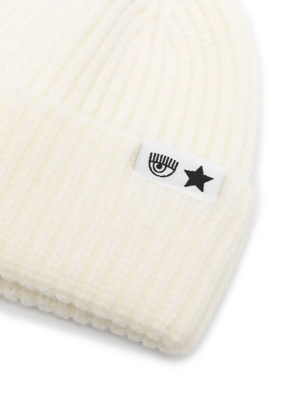 Chiara Ferragni Kids Ribgebreide muts - Beige