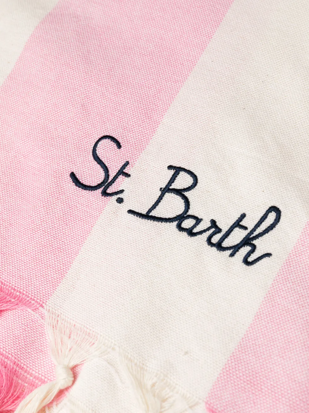 MC2 Saint Barth Kids embroidered-logo striped towel - Roze