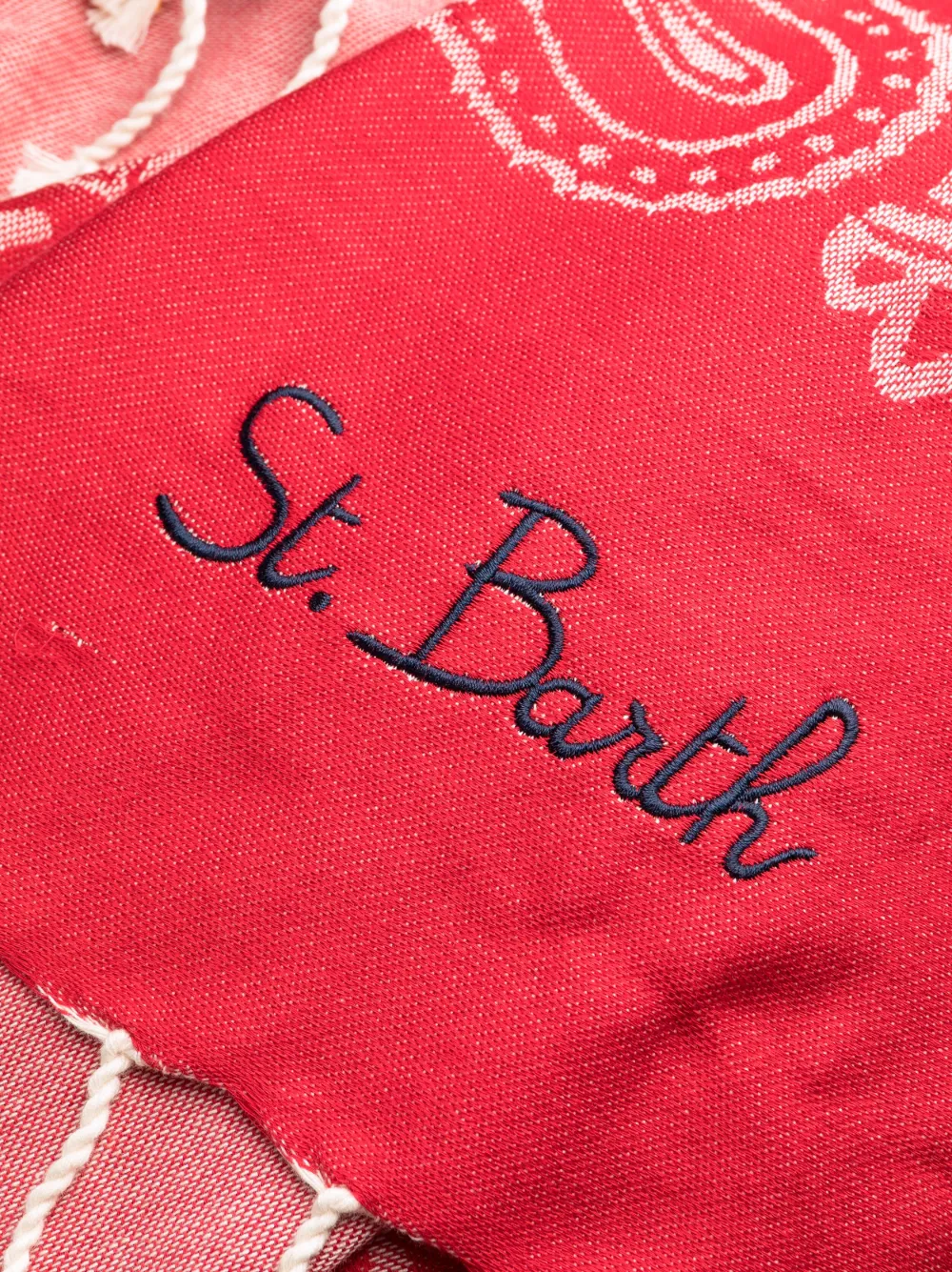 MC2 Saint Barth Kids bandana-print cotton beach towel - Rood
