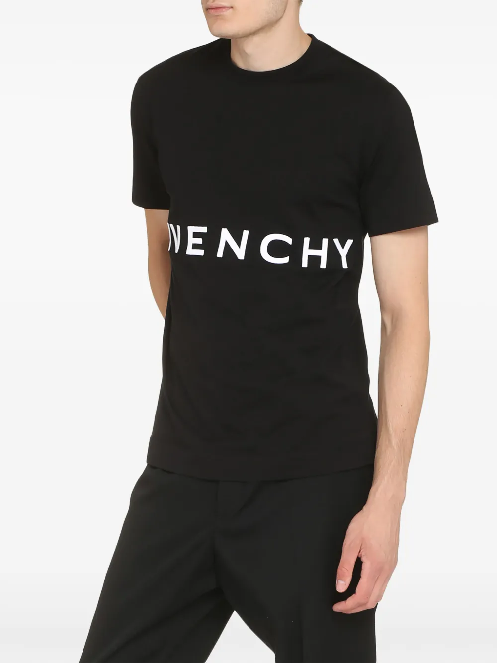 Cheap Givenchy flocked logo T-shirt Men