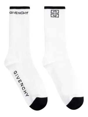 GIVENCHY ジバンシー 靴下 ロゴデザイン ソックス 4G ホワイト　特価 GIVENCHY（ジバンシイ）の「(ジバンシー) Givenchy メンズ