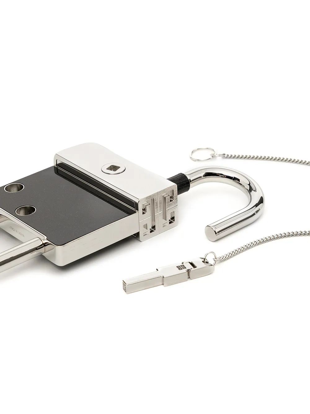 Cheap Givenchy two-tone brass padlock Men