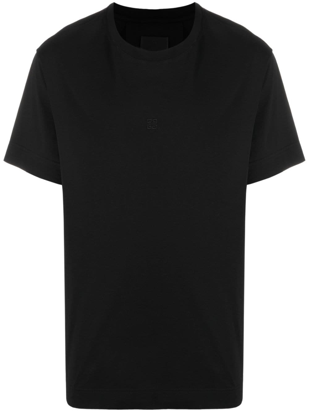 Givenchy Embroidered Logo Cotton T-shirt In Black