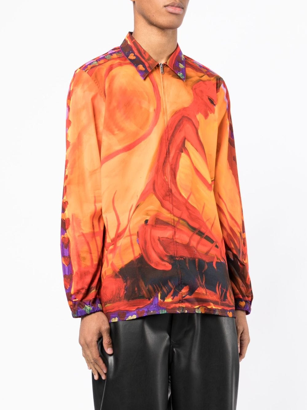 Shop Givenchy Graphic-print Button-up Shirt In Red