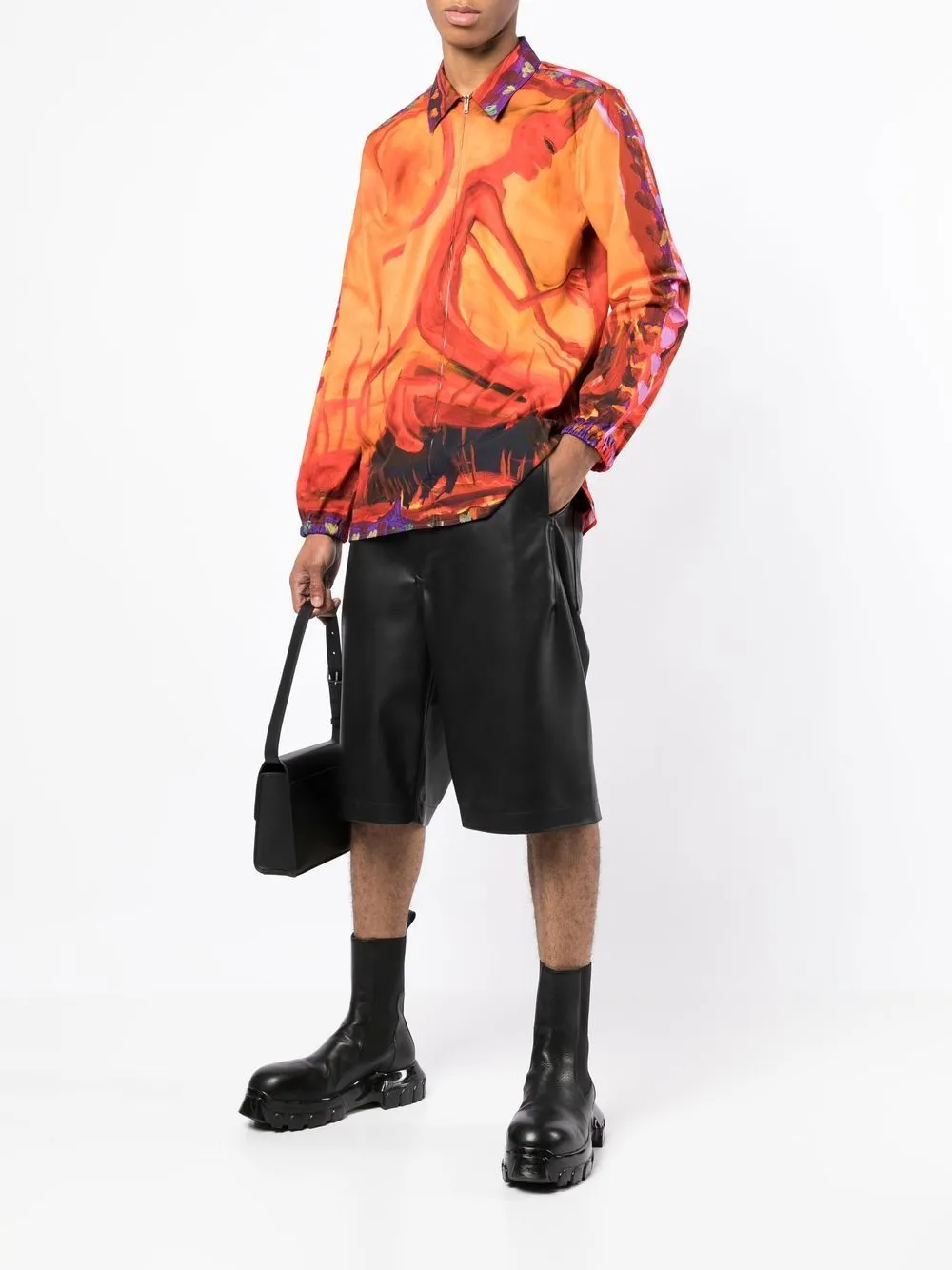 Givenchy graphic-print button-up shirt - Rood
