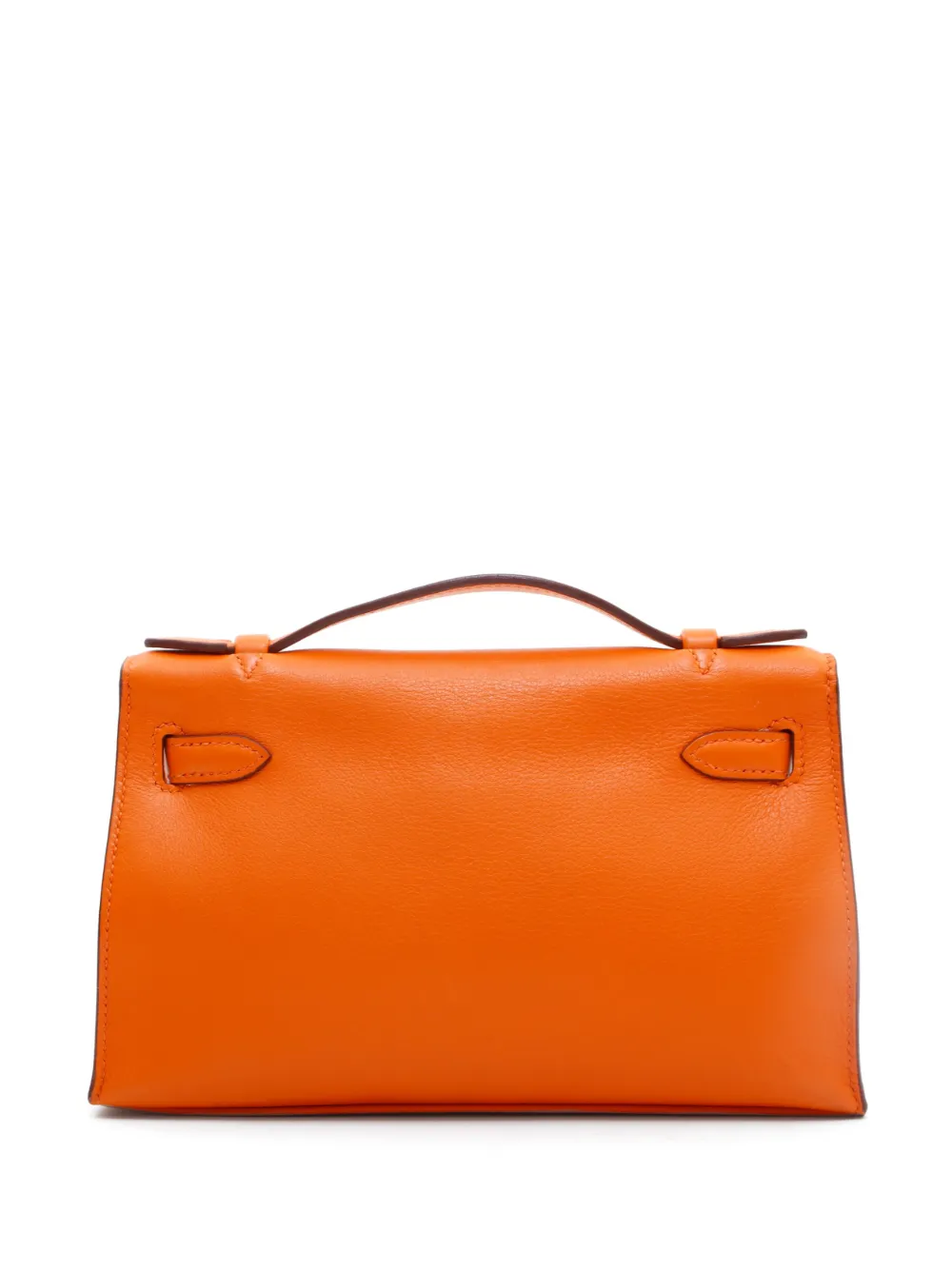 Hermès - 2007 pre-owned Pochette Kelly clutch - women - Leather - One Size - Orange