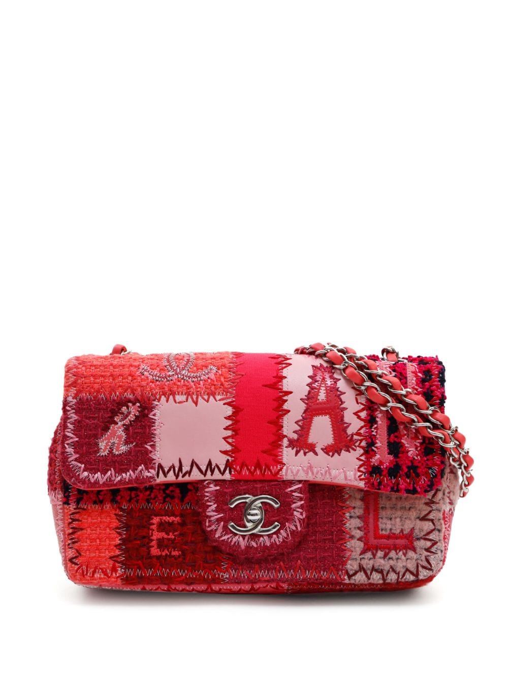 Pre-owned Chanel 2016 Timeless Patchwork Shoulder Bag In Red