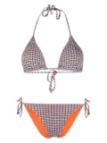 Fisico geometric-pattern triangle-cup bikini - Orange
