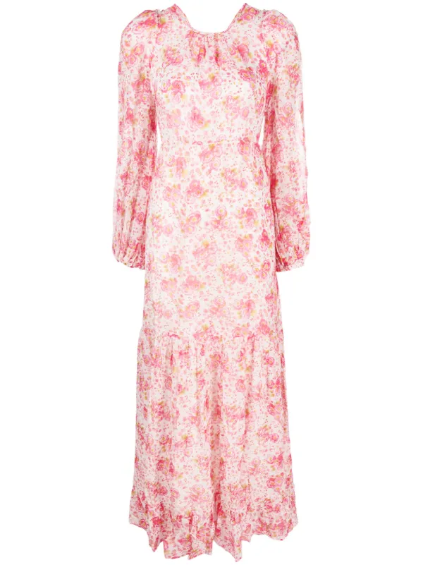 byTiMo floral-print cut-out Detailing Dress | Pink | FARFETCH