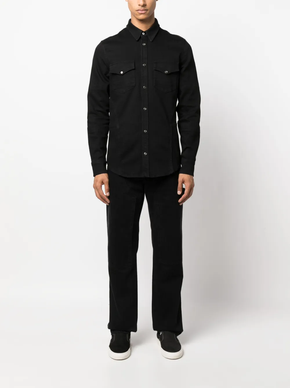 Alexander McQueen long-sleeve shirt jacket - Zwart