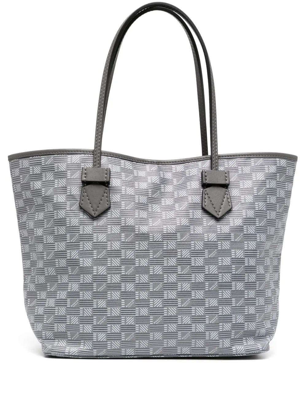 Moreau Saint Tropez Leather Tote Bag In Grey