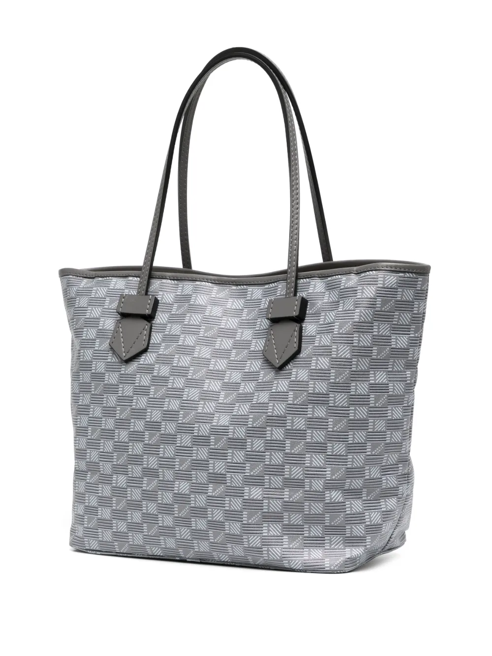 Moreau Saint Tropez Leather Tote Bag In Grey