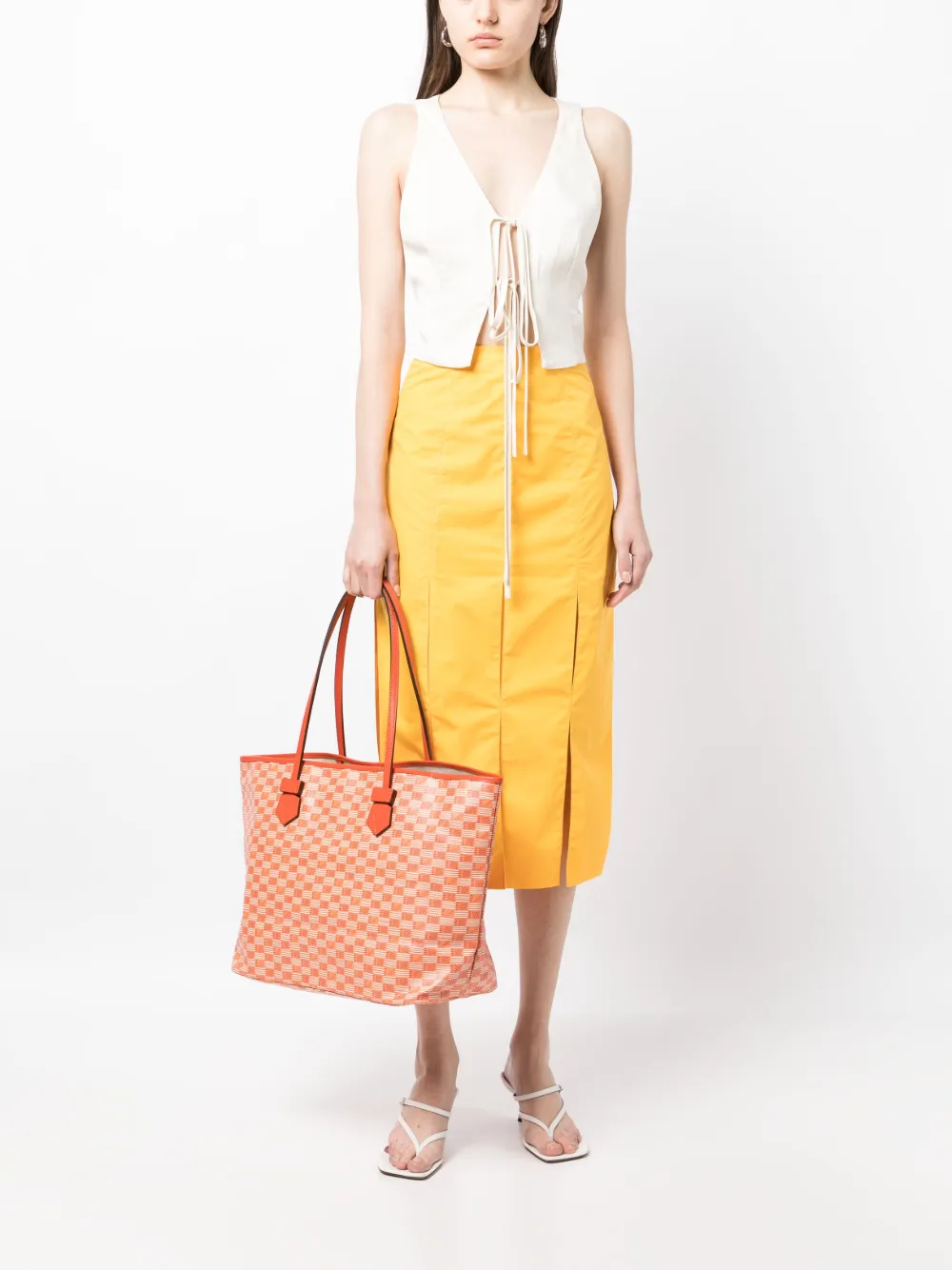 Moreau Saint Tropez medium shopper - Oranje