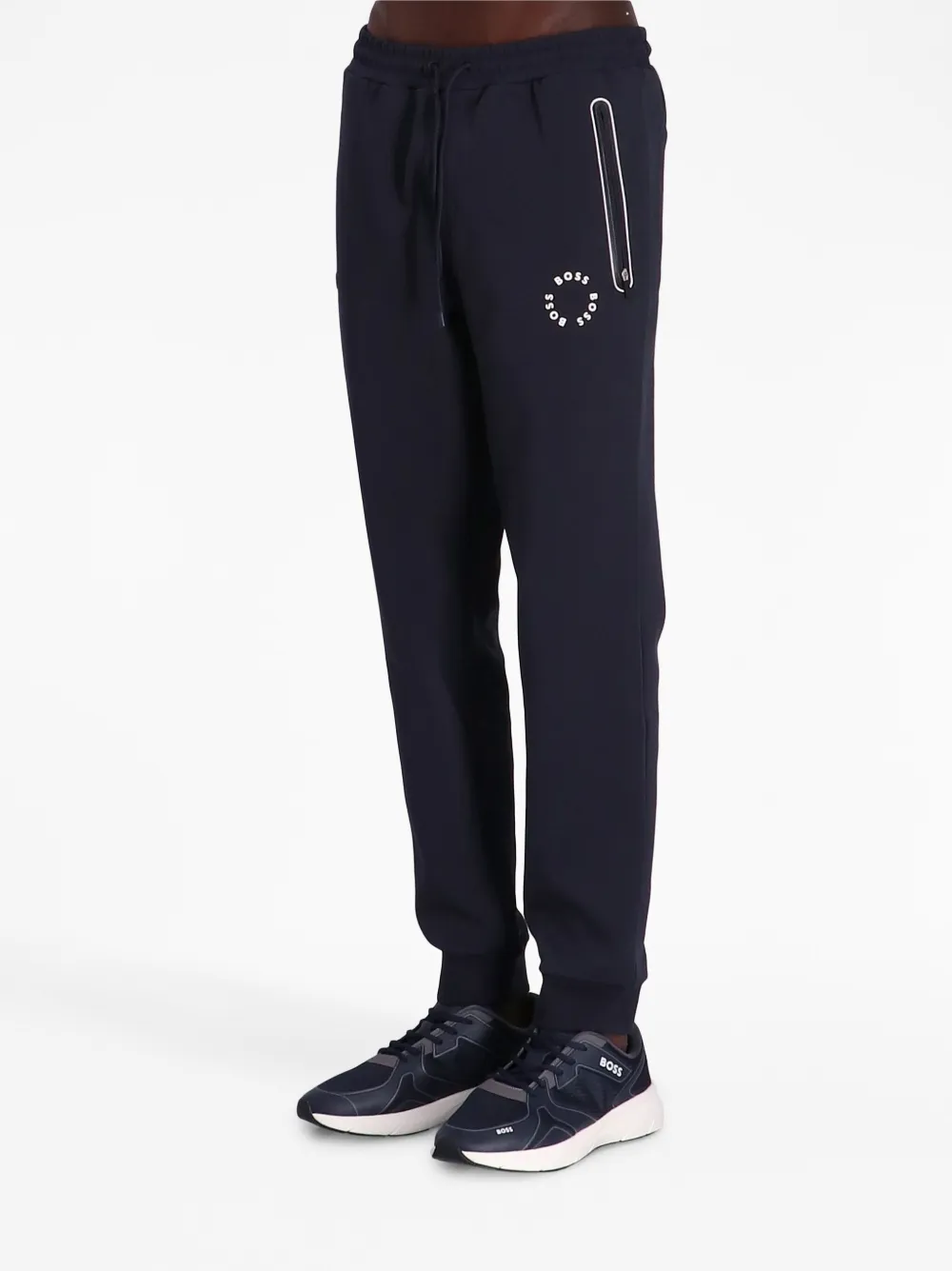 BOSS Trainingsbroek met trekkoordtaille - Blauw