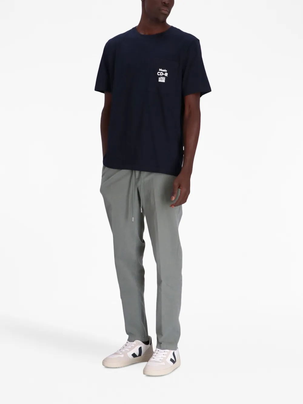 BOSS T-shirt met logoprint - Blauw