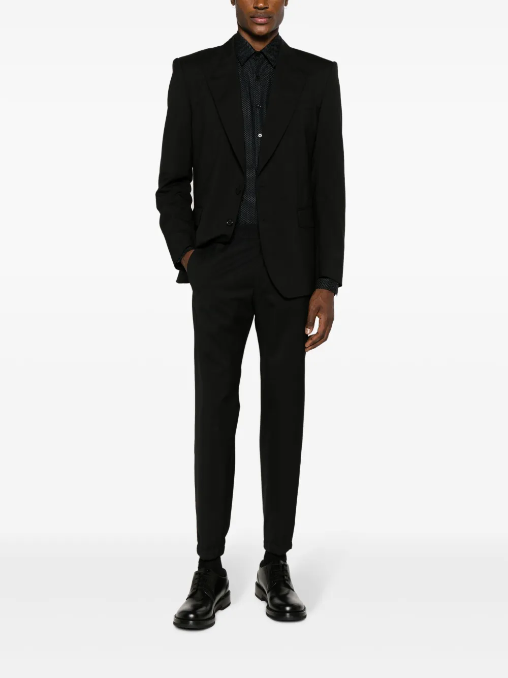 Karl Lagerfeld polka-dot print cotton shirt - Zwart