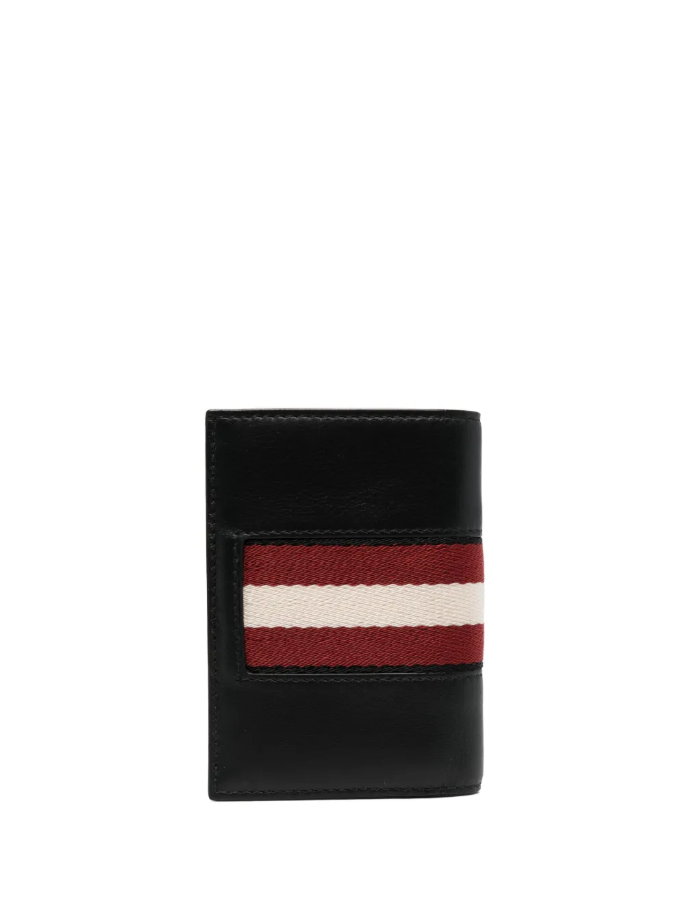 Bally striped foldover leather wallet - Zwart