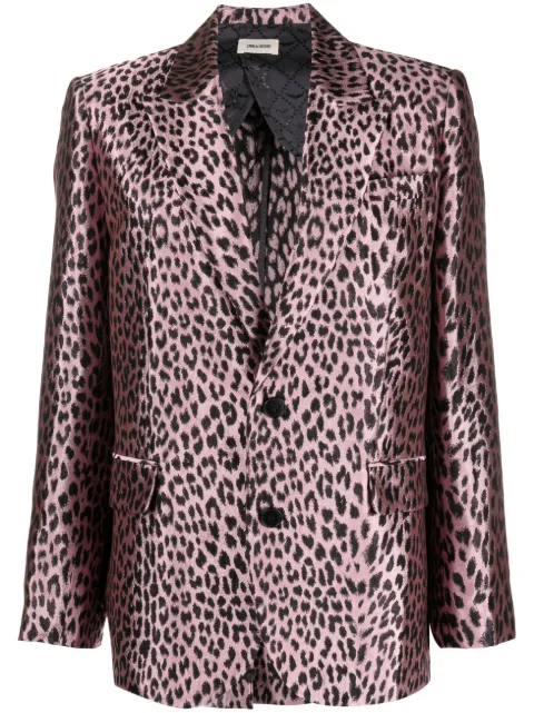 Zadig&Voltaire leopard-print jacquard blazer