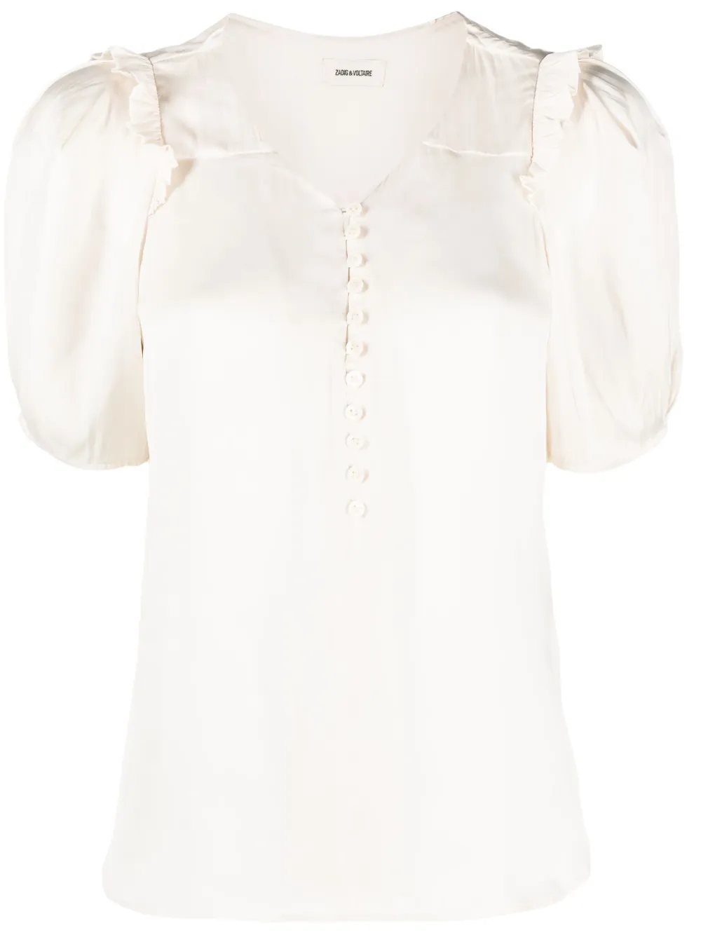 Zadig&Voltaire puff-sleeve satin top