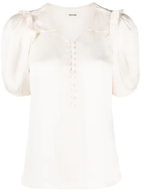 Zadig&Voltaire puff-sleeve satin top