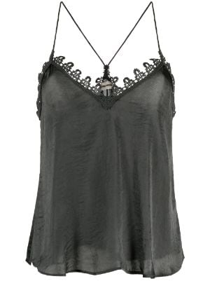 Zadig&Voltaire lace-up Satin Top - Farfetch