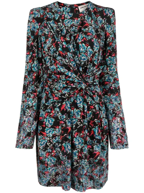 Zadig&Voltaire Radar floral-print embellished silk minidress
