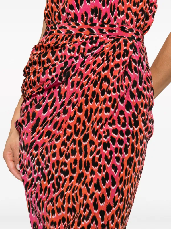 Zadig Voltaire Jamelia leopard print Silk Skirt Pink FARFETCH AZ