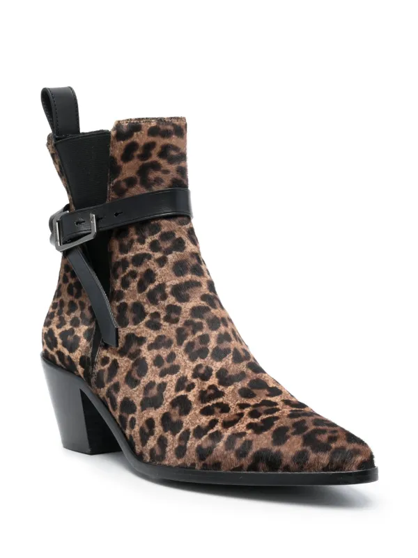 Zadig Voltaire Tyler 60mm leopard print ankle boots women Calf Leather Calf Leather Calf Leather 39 Brown