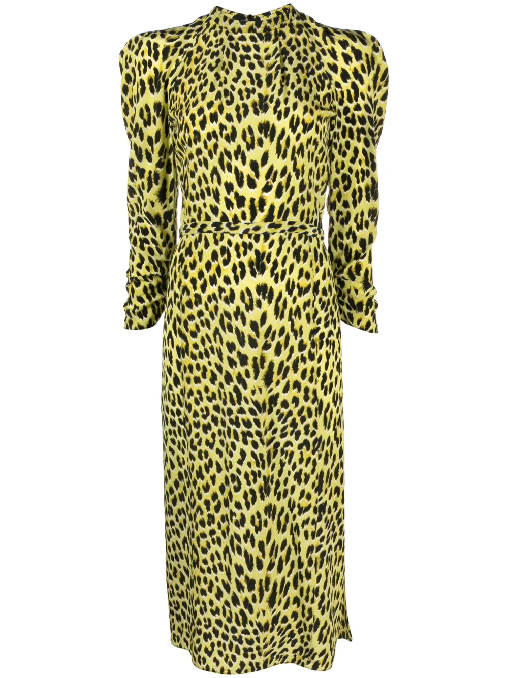 Zadig&Voltaire Racyl leopard-print silk midi dress - Giallo