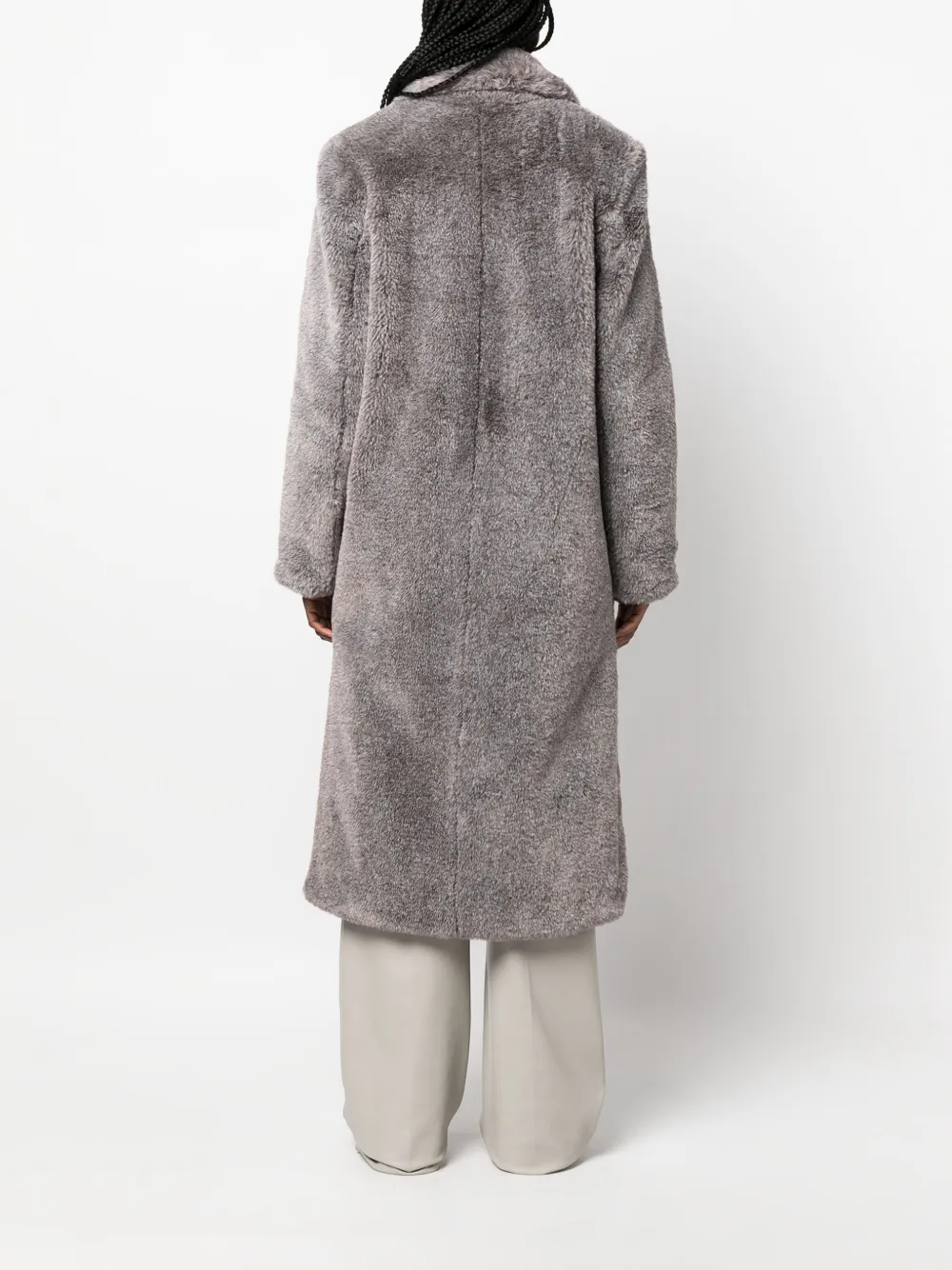 Shop Zadig & Voltaire Monaco Faux-fur Coat In Grey