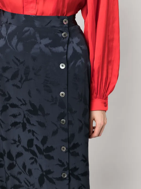 Zadig&Voltaire June Jac Ikat Silk Skirt | Blue | FARFETCH